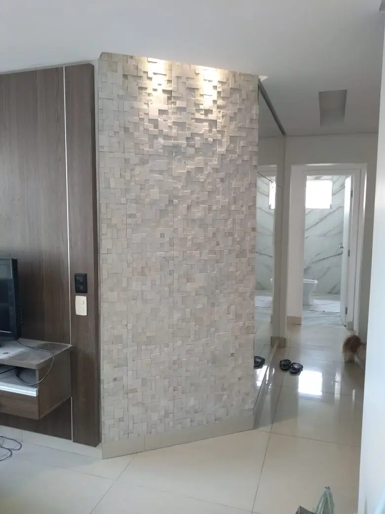 pedra mosaico branco sao tome 30x30 em belo horizonte BH MG